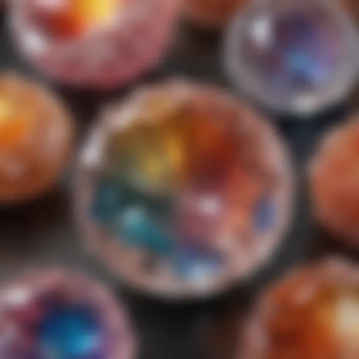 Vibrant Multicolored Quartz Specimens