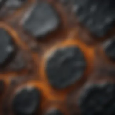 Intricate Patterns of Volcanic Glass Volcanic glass showcasing intricate patterns