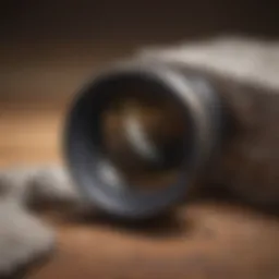 Loupe on a natural stone background
