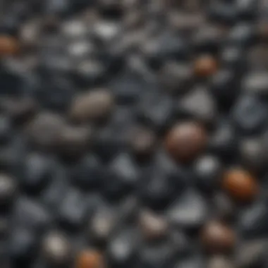 Various types of raw obsidian samples