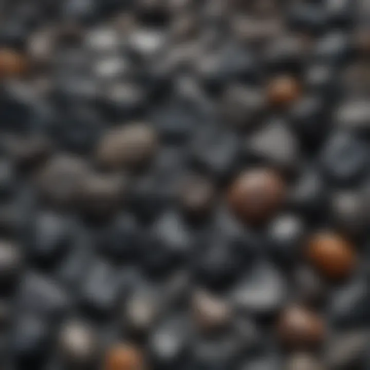 Various types of raw obsidian samples