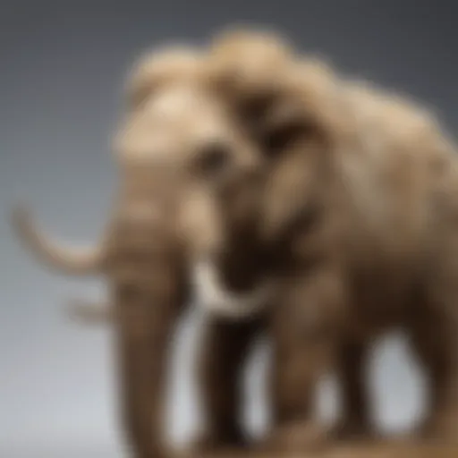 Ancient ivory carving depicting a woolly mammoth