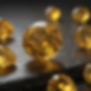 Comparison of original yellow sapphire with synthetic versions