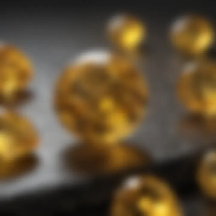 Comparison of original yellow sapphire with synthetic versions